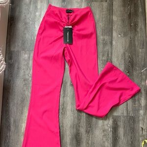 Scrunched flared pink pants